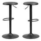 Furniture To Go Finch Black Bar Stool Without Back Set Of 2