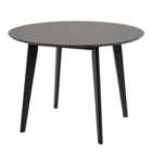 Furniture To Go Roxby Round Dining Table In Black 105X76Cm