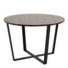 Furniture To Go Amble Round Dining Table With Brown Marble Effect Top
