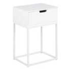 Furniture To Go Mitra 1 Drawer Bedside Table In White