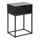 Furniture To Go Mitra 1 Drawer Bedside Table In Black