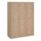 Furniture To Go Brande Wardrobe With 3 Frame Doors In Jackson Hickory