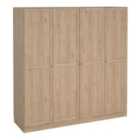 Furniture To Go Brande Wardrobe With 4 Frame Doors In Jackson Hickory