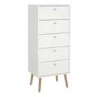 Furniture To Go Cumbria Chest 5 Drawers White
