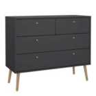 Furniture To Go Cumbria Chest 2 + 2 Drawers Dark Grey
