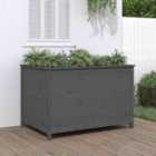 vidaXL Garden Raised Bed Grey 119.5x82.5x78cm Solid Pine