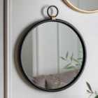 Gallery Direct Burnie Black Round Mirror 400X20X470Mm