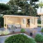 Shire Corner Log Cabin 44 mm Amarrillo