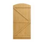 Livingandhome Semi Braced Arch Top Strong Wooden Garden Gate 90*150cm