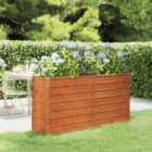 vidaXL Garden Raised Bed Rusty 160X40X77cm Corten Steel