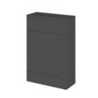 Hudson Reed Fusion 600 Wc Unit (255Mm Deep) - Gloss Grey