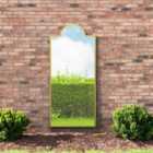 MirrorOutlet Genestra - Gold Contemporary Wall & Leaner Outdoor Garden Mirror 67''x 29'' 170 x 75cm