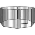 PawHut 100cm 8 Panels Heavy-Duty Dog Playpen for S/M Dogs