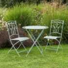 Garden Gear Wrought Iron Garden Bistro Set (Sage Green)