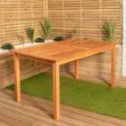 Samuel Alexander Grasmere 6 Person Rectangular Wooden Garden Patio Table
