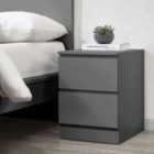 Birlea Oslo 2 Drawer Bedside - Grey