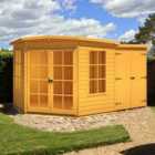 Shire Hampton Corner Summerhouse w/ Side Shed 8 x 12ft