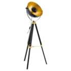 Eglo Covaleda Floor Lamp - Black & Gold