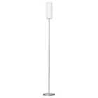 Eglo Troy 3 Nickel Glass & Metal Floor Lamp - Satin White