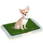 PawHut Dog Toilet Indoor w/ Artificial Grass, 46.5 x 34cm