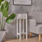 Living and Home Telephone Table With Drawer Tall Slim Living Room End Table Corner Bedside Table