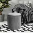 Living and Home Modern Pleated Storage Ottoman