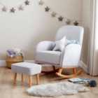 Babymore Freya Nursing Chair With Stool - Grey