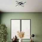 Eglo Basic Cabezas-e Black Steel & Plastic 4 Flame Wall/Ceiling Light, 4000K