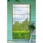 Mirroroutlet Tabula - Gold Metal Framed Window Wall Leaner Garden Mirror 71'' x 35'' (180cm x 90cm)
