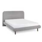 Julian Bowen Hannah 150cm King Bed - Grey Boucle