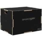 Sportnow 51/61/76Cm Plyometric Jump Box, Wooden Plyo Box For Home Gym