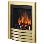 Flare - by Be Modern - Design Brass Slimline Radiant Gas Fire - Various Controls