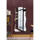 Mirroroutlet Laniatus - Wavy Rippled Large Full Length Leaner Wall Mirror 63" X 29" (160 X 75Cm)
