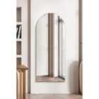 Mirroroutlet Arcus - Frameless Arched Full Length Leaner Wall Mirror 63" X 27" (160Cm X 70Cm)