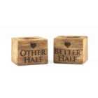 Selbrae House Set Of 2 Oak Egg Cups - Better & Other