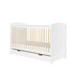 Ickle Bubba Coleby Scandi Cot Bed, Under Drawer And All Seasons Premium Pocket Sprung Mattress - Scandi White