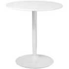 HOMCOM Round Dining Table With Steel Base, Non-slip Pad For Living Room