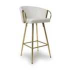 Volero Textured Effect Cream Bar Stool