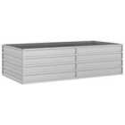 vidaXL Garden Raised Bed 160x80x45cm Galvanized Steel