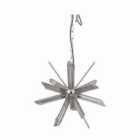 Estella Smoke Glass And Silver Metal Starburst Pendant