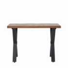 Lakota Recycled Wood And Brass Metal Console Table