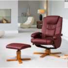 Severn Swivel Recliner With Massage And Heat - Burgundy