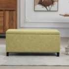 Henbury Fabric Storage Ottoman - Green