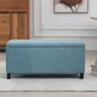 Henbury Fabric Storage Ottoman - Teal
