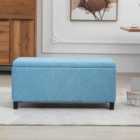 Henbury Fabric Storage Ottoman - Blue