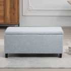 Henbury Fabric Storage Ottoman - Light Grey