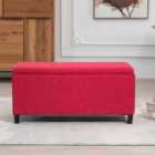 Henbury Fabric Storage Ottoman - Red