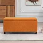 Henbury Fabric Storage Ottoman - Orange