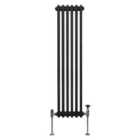 Traditional 2 Column Radiator 1500 X 292Mm Black