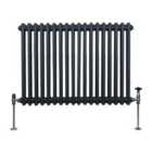Traditional 2 Column Radiator 600 X 832Mm Anthracite Grey